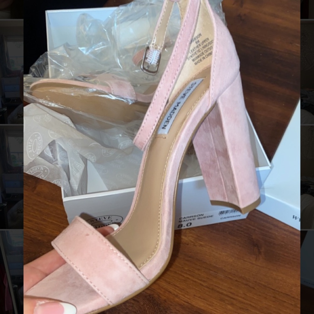 Brand new Pink Suede Steve Madden heels